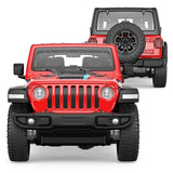 MASINUTA METALICA JEEP WRANGLER RUBICON 4XE ROSU CU SCARA 1 LA 32