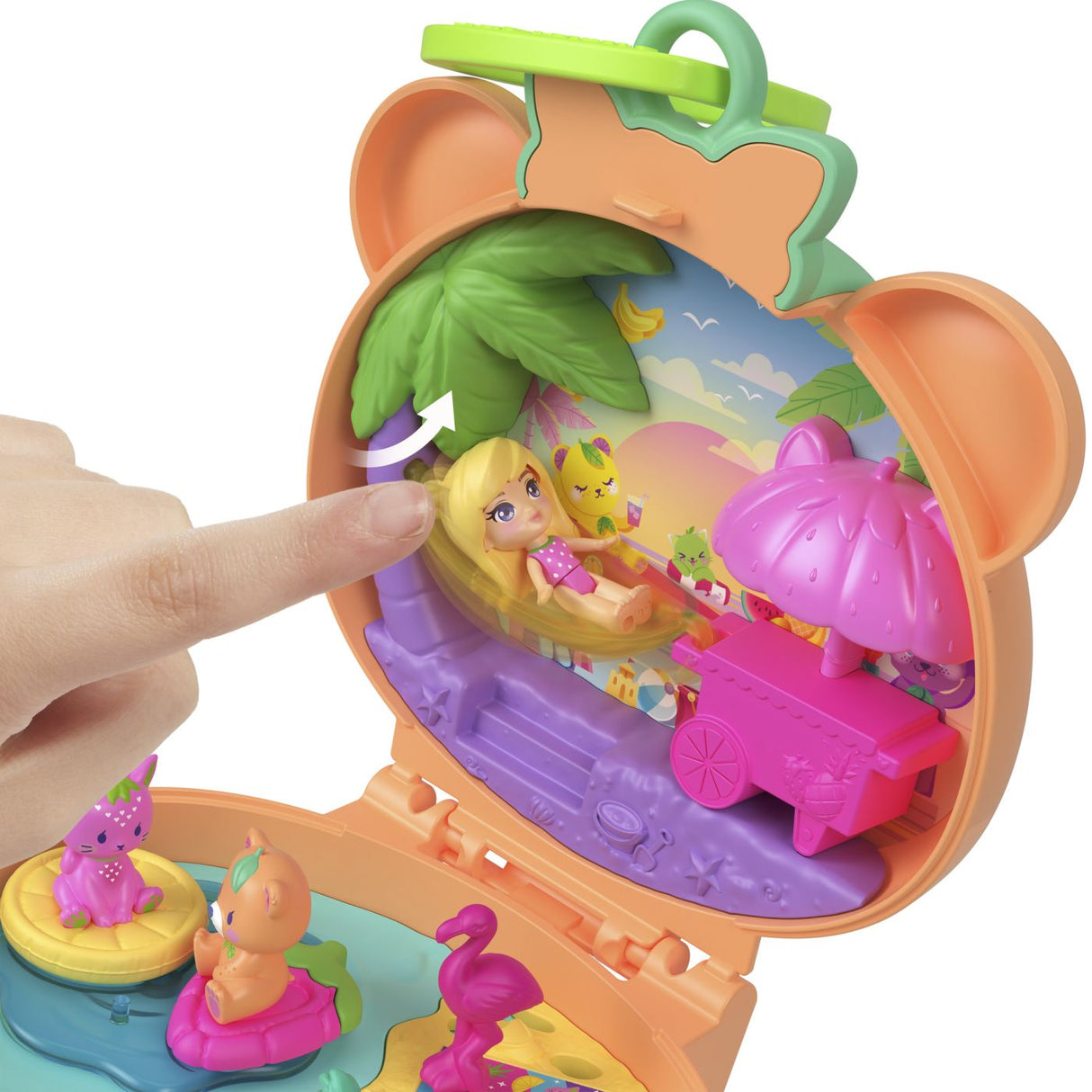 POLLY POCKET SET GENTUTA ANIMALUT URSULET ROZ CU ACCESORII