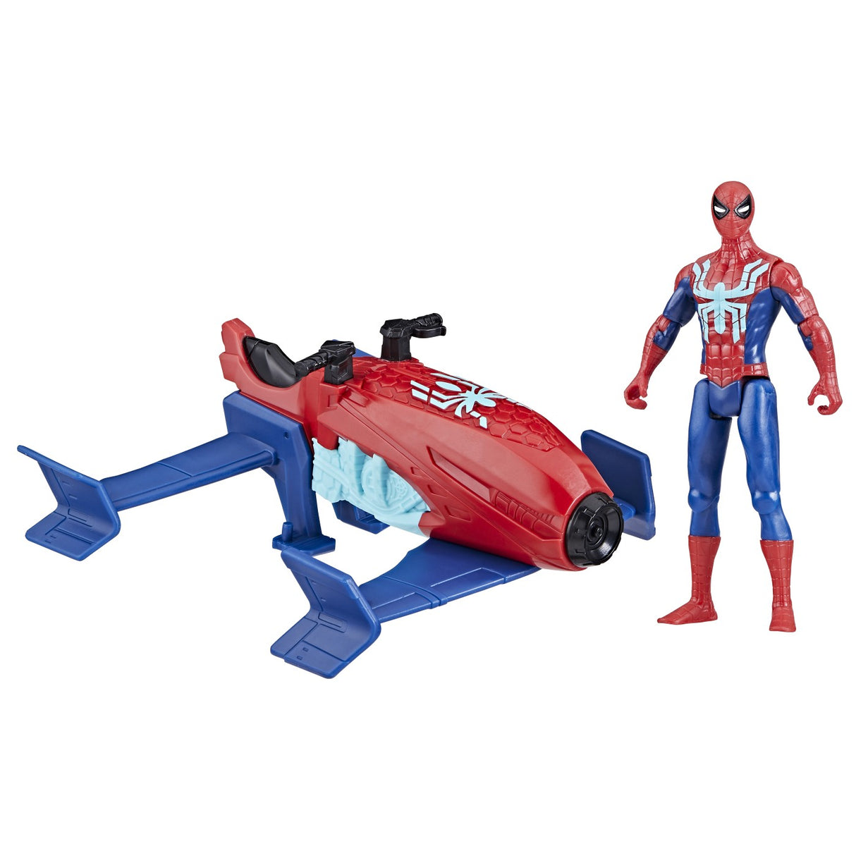 SPIDERMAN SET VEHICUL HYDRO JET SI FIGURINA SPIDER MAN 10CM
