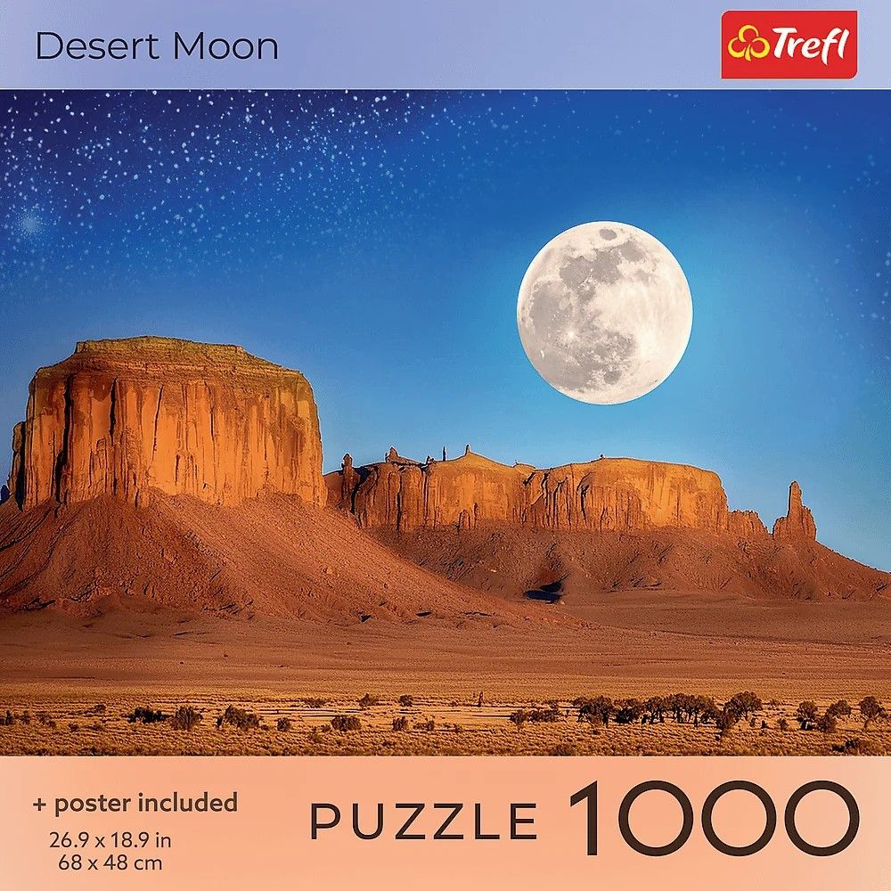 PUZZLE TREFL 1000 COLECTIA SUA LUNA IN DESERT POSTER INCLUS
