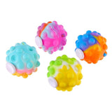 Fidget Spinner Pop It 3D tip Minge Senzoriala, Flippy, Jucarie Rotativa Anti-stres, pentru Copii si Adulti, Multicolor, 6 cm, Model Verde - vivimall.ro