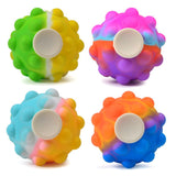Fidget Spinner Pop It 3D tip Minge Senzoriala, Flippy, Jucarie Rotativa Anti-stres, pentru Copii si Adulti, Multicolor, 6 cm, Model Verde - vivimall.ro