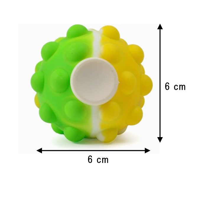 Fidget Spinner Pop It 3D tip Minge Senzoriala, Flippy, Jucarie Rotativa Anti-stres, pentru Copii si Adulti, Multicolor, 6 cm, Model Verde - vivimall.ro