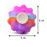 Fidget Spinner Pop It 3D tip Minge Senzoriala, Flippy, Jucarie Rotativa Anti-stres, pentru Copii si Adulti, Multicolor, 6 cm, Model Roz - vivimall.ro