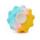 Fidget Spinner Pop It 3D tip Minge Senzoriala, Flippy, Jucarie Rotativa Anti-stres, pentru Copii si Adulti, Multicolor, 6 cm, Model Galben - vivimall.ro