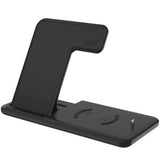 Incarcator Wireless FastCharge Vivimall 4 In 1, design pliabil, 15W, Compatibil Apple Watch, Airpods, iPhone, Android, Samsung, Huawei, Xiaomi, Oppo, Negru - vivimall.ro