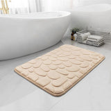 Covoras Pentru Baie Antiderapant, Uscare Rapida, Model 3D Piatra, 40X60 Cm - vivimall.ro