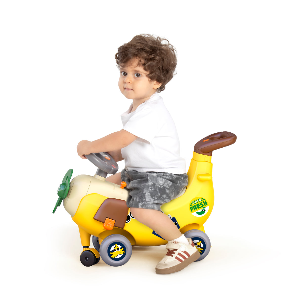 AVION INTERACTIV 4 IN 1 RIDE ON SI MANER DE IMPINGERE BANANA