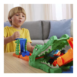 HOT WHEELS MONSTER TRUCK SET DE JOACA PROVOCAREA CROCODILULUI CU MASINUTA MEGA WREX