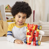 MARVEL IRON MAN SI PRIETENII SAI UIMITORI SET VEHICUL 2 IN 1 SI FIGURINA IRON MAN
