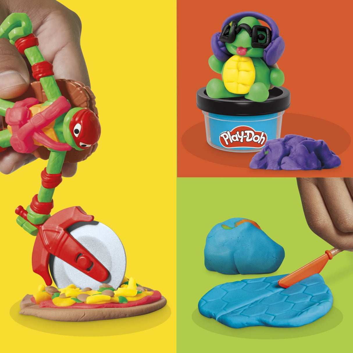 PLAY DOH POVESTIRI CU TESTOASE NINJA ADOLESCENTE MUTANTE SET CREATII COWABUNGA