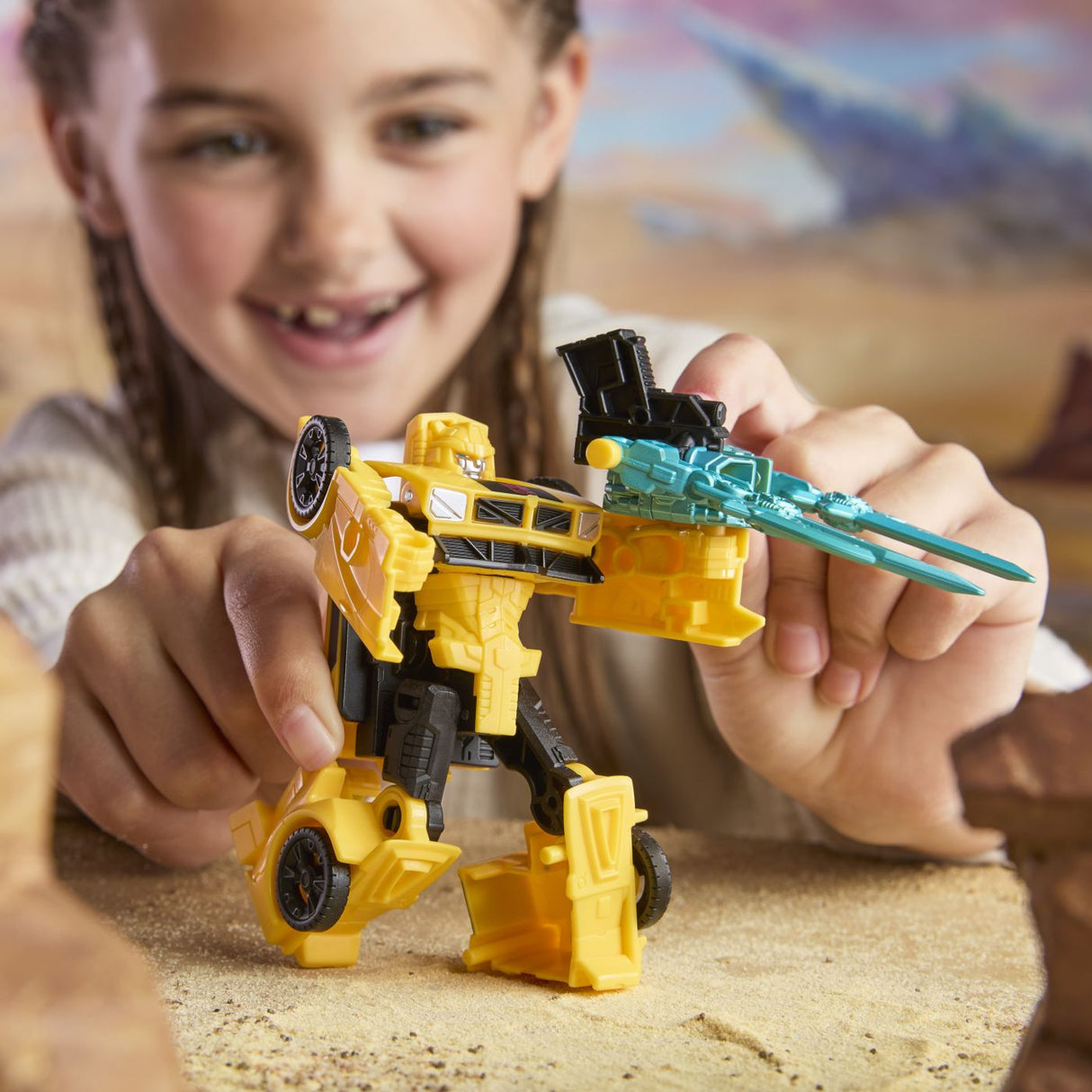TRANSFORMERS CYBERWORLD ROBOT BUMBLEBEE BLINDAT TRANSFORMABIL
