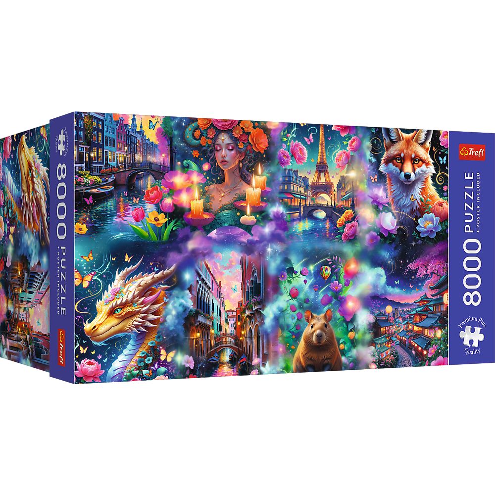PUZZLE TREFL 8000 PREMIUM PLUS LUMEA COLORATA CU POSTER INCLUS