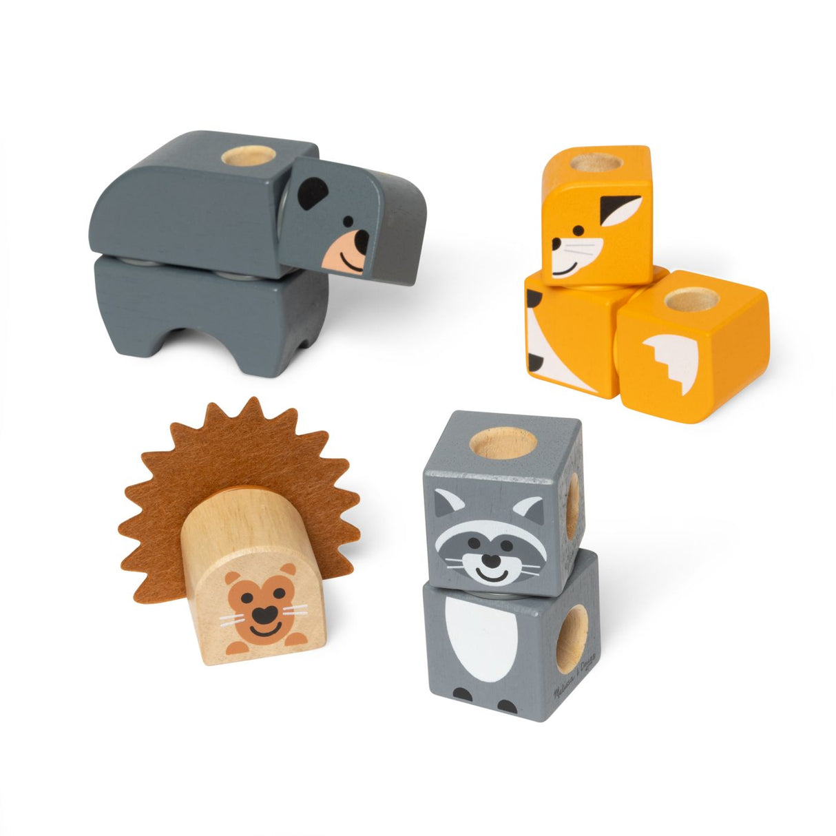 MELISSA AND DOUG SET DE CONSTRUCTIE DIN LEMN PRIETENII PADURII