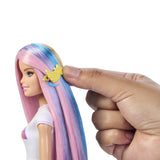 BARBIE SET PAPUSA BARBIE CU PAR STRALUCITOR CURCUBEU SI ACCESORII