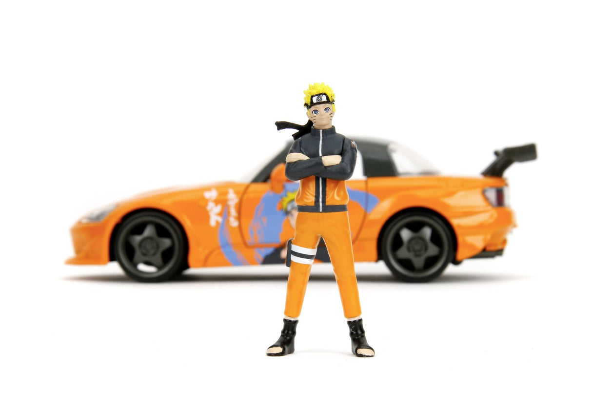 JADA NARUTO SHIPPUDEN SET FIGURINA NARUTO SI MASINUTA METALICA HONDA 2001 S2000 SCARA 1:24