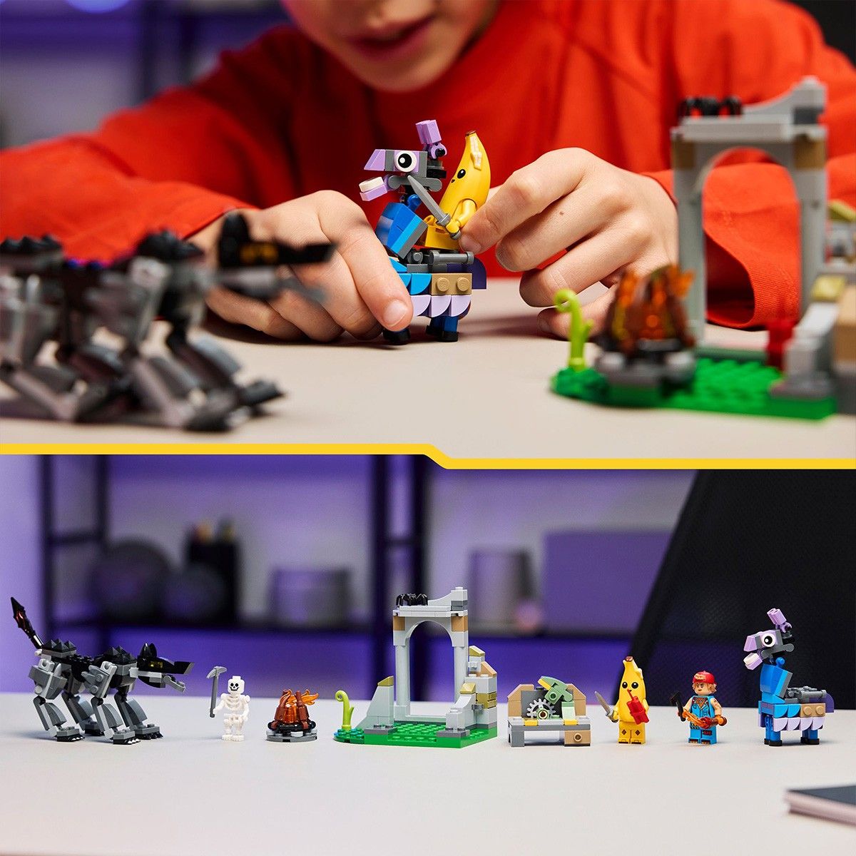 LEGO FORTNITE TABARA LUI PEELY SI SPARKPLUG 77075