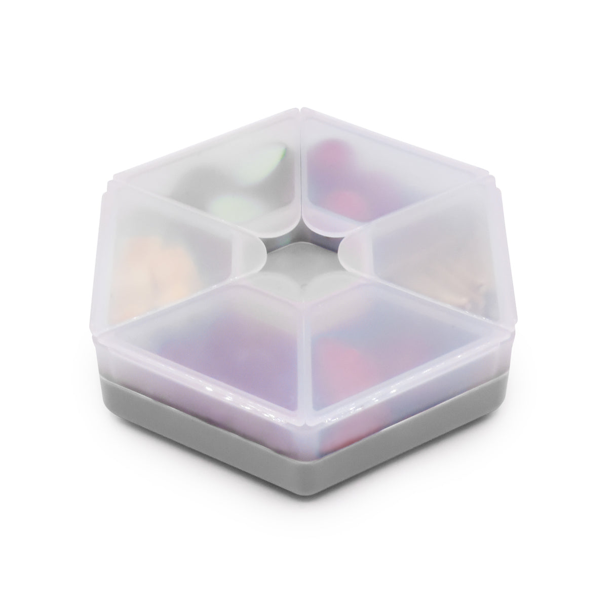 CUTIE SNACK HEXAGON SNACKLE 6 COMPARTMENTE, MELII, GREY