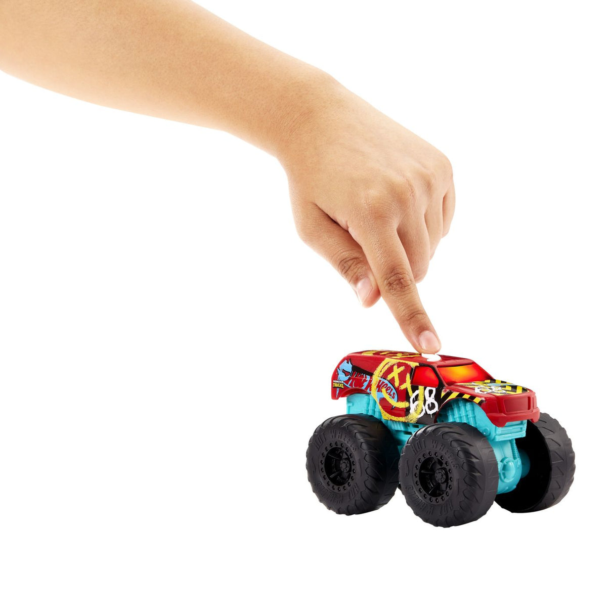 HOT WHEELS MONSTER TRUCK ROARIN WRECKERS DEMO DERBY CU FUNCTII SI SUNETE SCARA  1:43