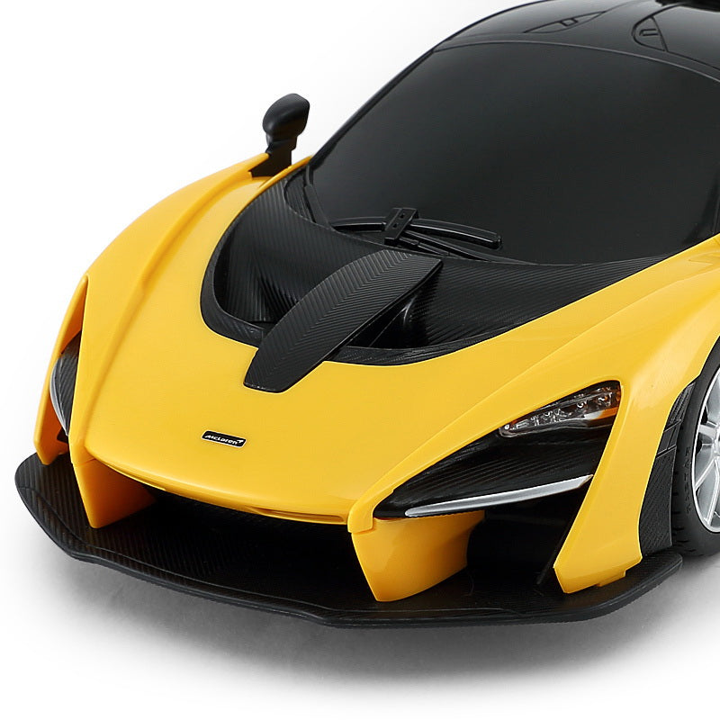 MASINA CU TELECOMANDA McLAREN SENNA GALBEN CU SCARA 1 LA 18