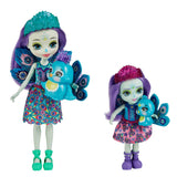 ENCHANTIMALS SET PAPUSI SURORI SI ANIMALUTELE LOR PATTER PEACOCK SI FLAP SI PIERA PEACOCK SI FEATHER