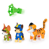 PATRULA CATELUSILOR JUNGLE PUPS SET 3 FIGURINE CHASE TRACKER SI TIGRUL