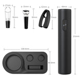 Set Tirbuson Electric Din 5 Piese, Deschizator Electric, Cu Baterii, Multifunctional, 23X14Cm, Negru - vivimall.ro