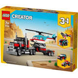 LEGO CREATOR 3IN1 CAMIONETA PLATFORMA CU ELICOPTER 31146