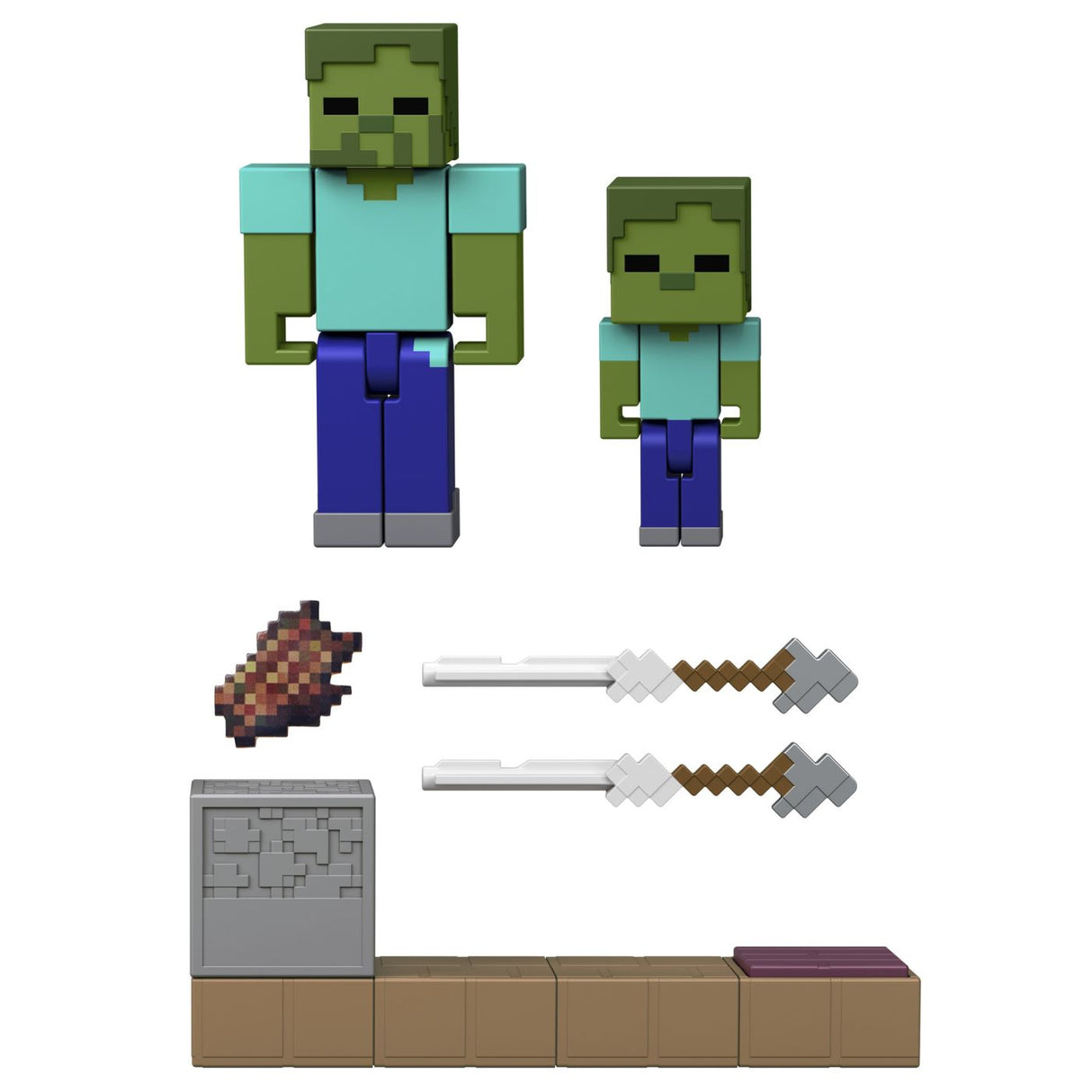 MINECRAFT REDSTONE CHARGED SET CAPCANA CU SAGETI PENTRU ZOMBI FIGURINA CU ACCESORII