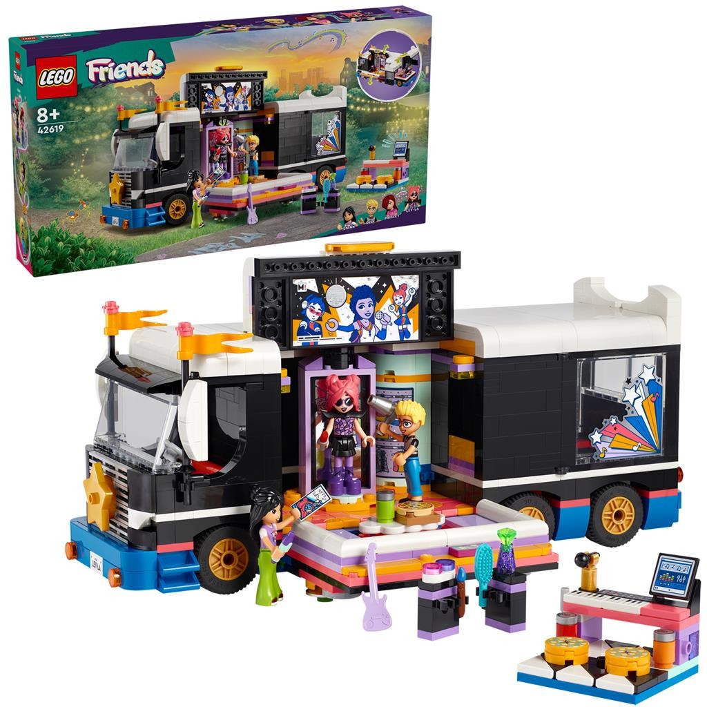 LEGO FRIENDS AUTOCAR DE TURNEU PENTRU STARURI POP 42619