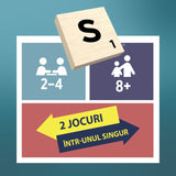 JOC SCRABBLE 2 IN 1 DIN LEMN IN LIMBA ROMANA