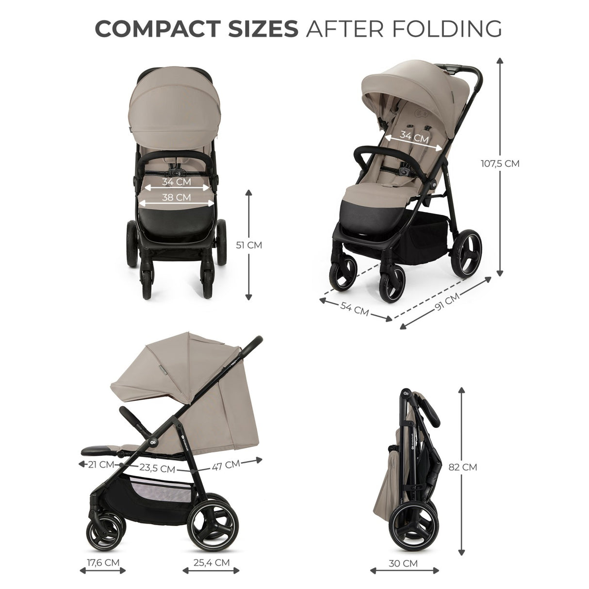 CARUCIOR SPORT KINDERKRAFT TRIG3 STONE BEIGE