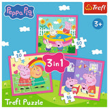 PUZZLE TREFL 3IN1 PEPPA PIG SI PRIETENII