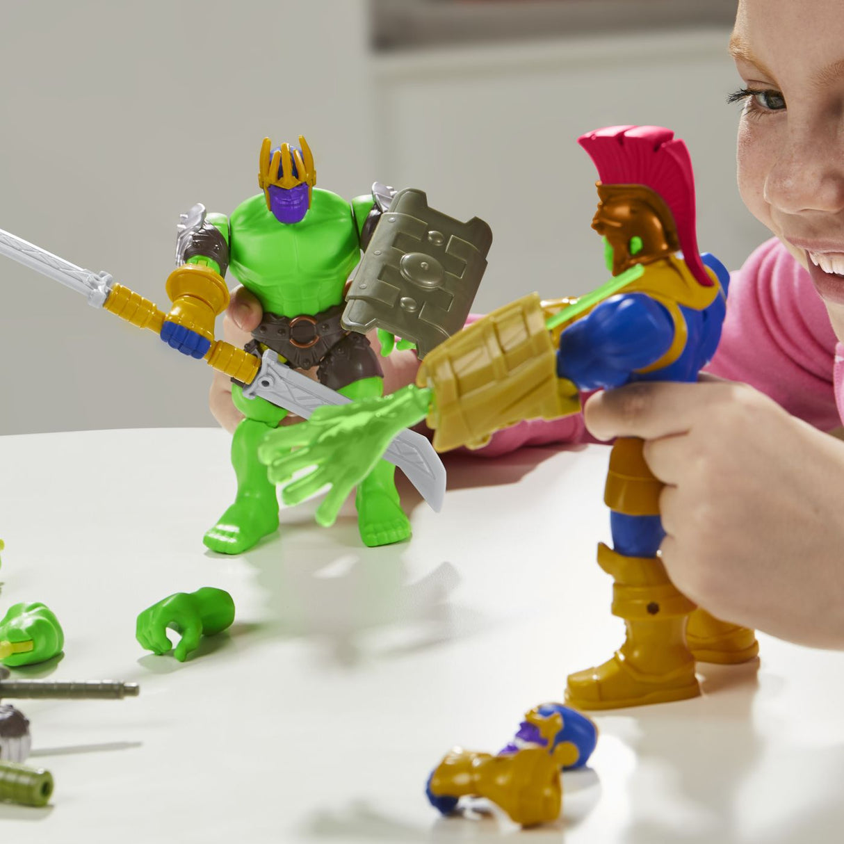 MARVEL AVENGERS MIX MASHERS SET FIGURINA HULK 12CM SI ACCESORII