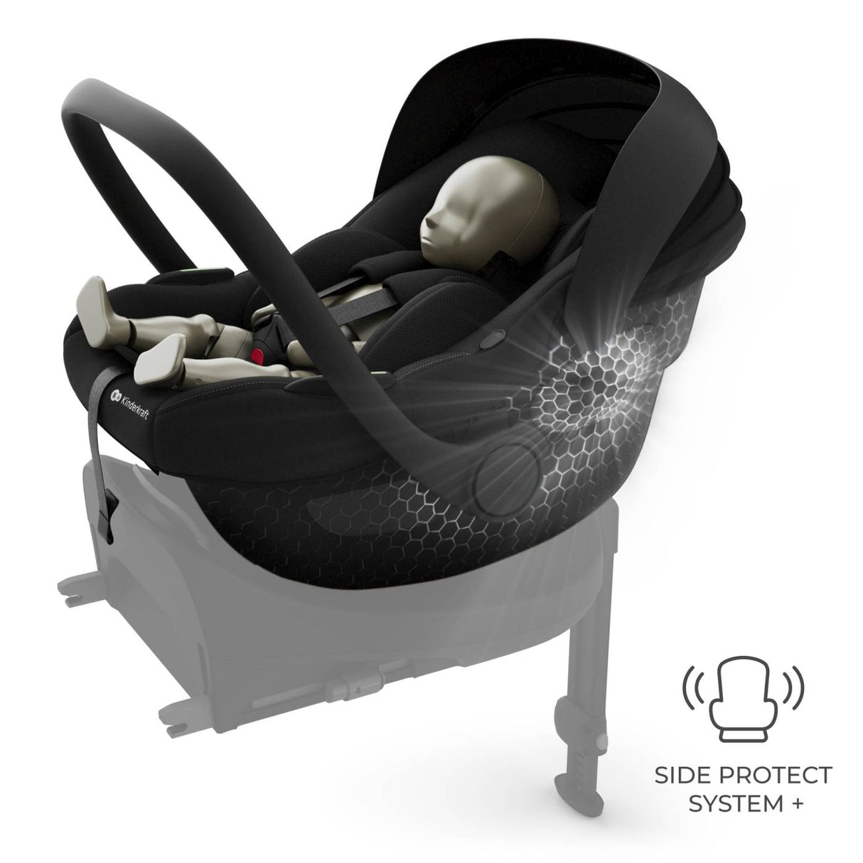 SCOICA AUTO KINDERKRAFT I-LITE 40-87 CM, BLACK
