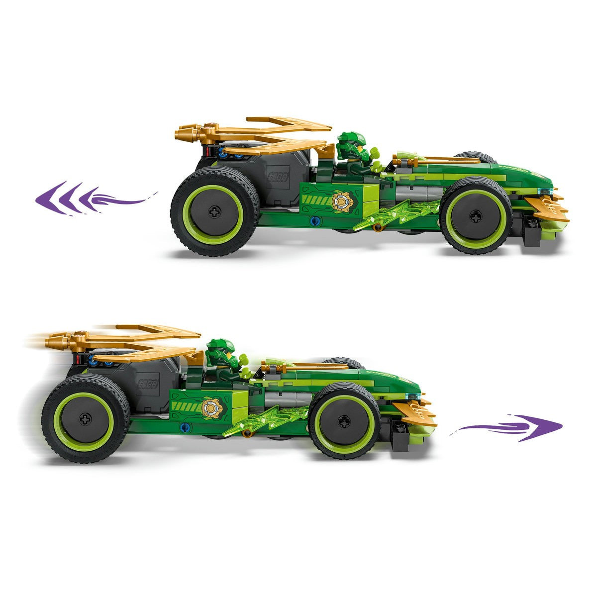 LEGO NINJAGO MASINA DE CURSE PULL-BACK A LUI LLOYD 71828
