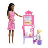 BARBIE SET DE JOACA PAPUSA BARBIE BRUNETA MULATRA FACE CARIERA PROFESOARA
