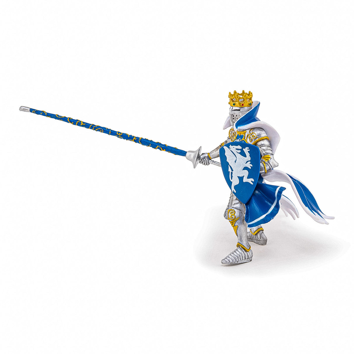 PAPO FIGURINA REGE CU BLAZON DRAGON albastru