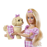 BARBIE TWINNING LOOKS SET PAPUSA BARBIE BLONDA SI CATEL CU ACCESORII