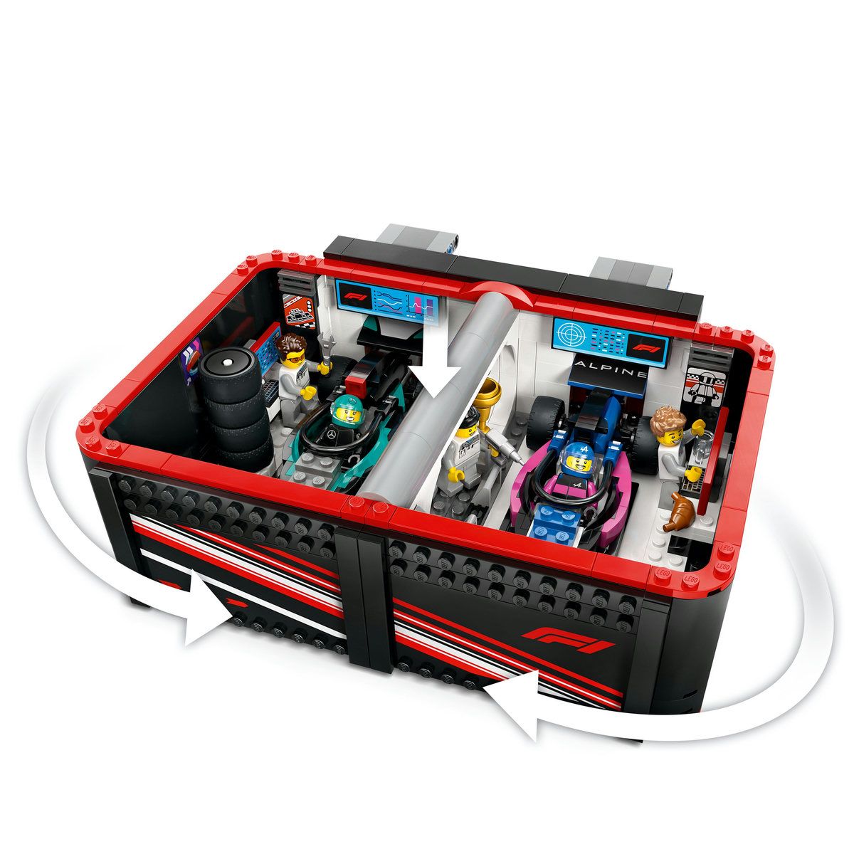LEGO CITY GARAJ F1 SI MASINI MERCEDES-AMG SI ALPINE 60444