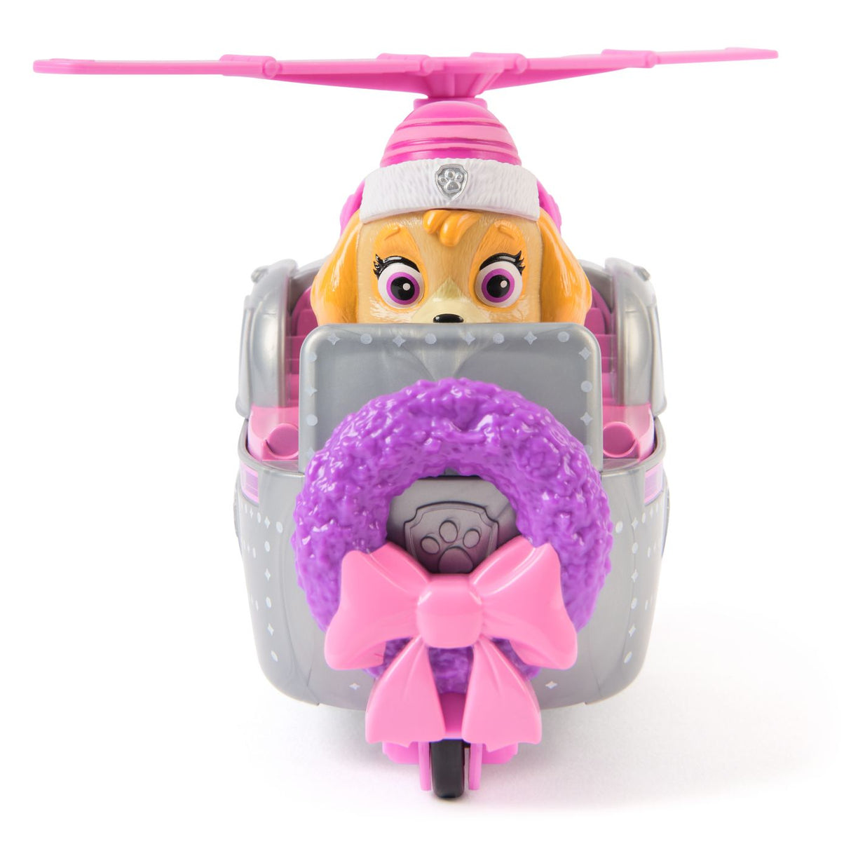 PATRULA CATELUSILOR VEHICUL SI FIGURINA SKYE CU ACCESORII DE CRACIUN