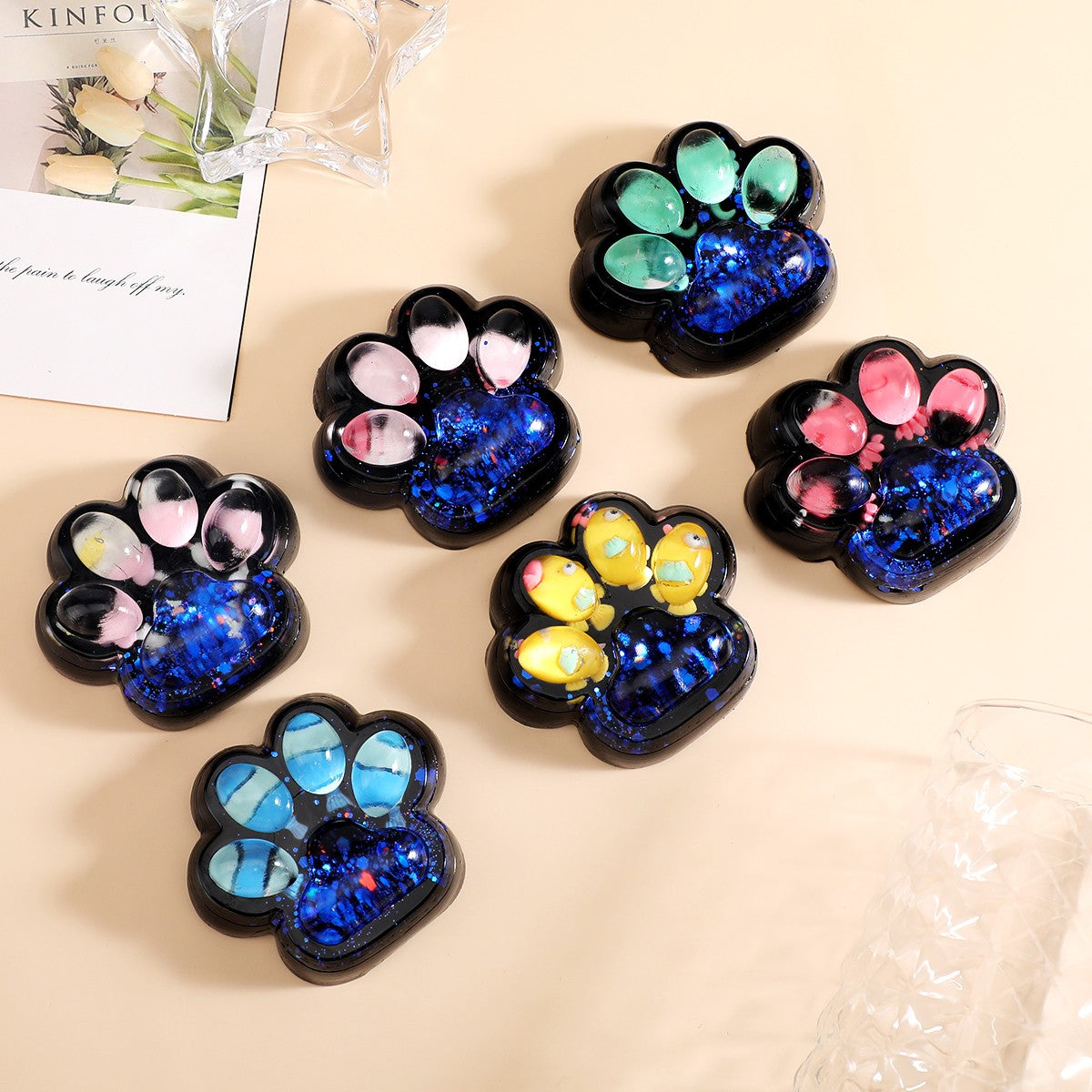 Антистрес играчка Squishy, ​​Бавно отскачане, Семейство със стискане и щипване, TPR, 4-6 години, Модел 1 Рибка, С вложки