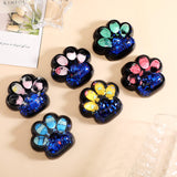 Jucarie Antistres Squishy, Vivimall, cu Revenire Lenta, Squeeze Pinch Family, Model Cat Paw, 6.5 x 6 cm, din Tpr, 4-6 Ani, Model 1 Pestisori, Negru cu Insertii - vivimall.ro