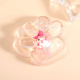 Jucarie Antistres Squishy, Vivimall, cu Revenire Lenta, Squeeze Pinch Family, Model Cat Paw, 6.5 x 7 cm, din Tpr, 4-6 Ani, Model 1 Figurina, Transparent - vivimall.ro