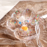 Jucarie Antistres Squishy, Vivimall, cu Revenire Lenta, Squeeze Pinch Family, Model Cat Paw, 6.5 x 7 cm, din Tpr, 4-6 Ani, Model 6 Ocean, Transparent - vivimall.ro