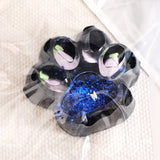 Jucarie Antistres Squishy, Vivimall, cu Revenire Lenta, Squeeze Pinch Family, Model Cat Paw, 6.5 x 6 cm, din Tpr, 4-6 Ani, Model 4 Legume, Negru cu Insertii - vivimall.ro