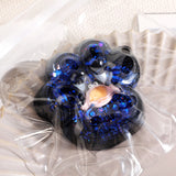 Jucarie Antistres Squishy, Vivimall, cu Revenire Lenta, Squeeze Pinch Family, Model Cat Paw, 6.5 x 6 cm, din Tpr, 4-6 Ani, Model 3 Vietati Marine, Negru cu Insertii - vivimall.ro