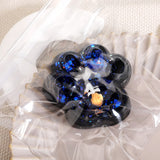 Jucarie Antistres Squishy, Vivimall, cu Revenire Lenta, Squeeze Pinch Family, Model Cat Paw, 6.5 x 6 cm, din Tpr, 4-6 Ani, Model 3 Vietati Marine, Negru cu Insertii - vivimall.ro