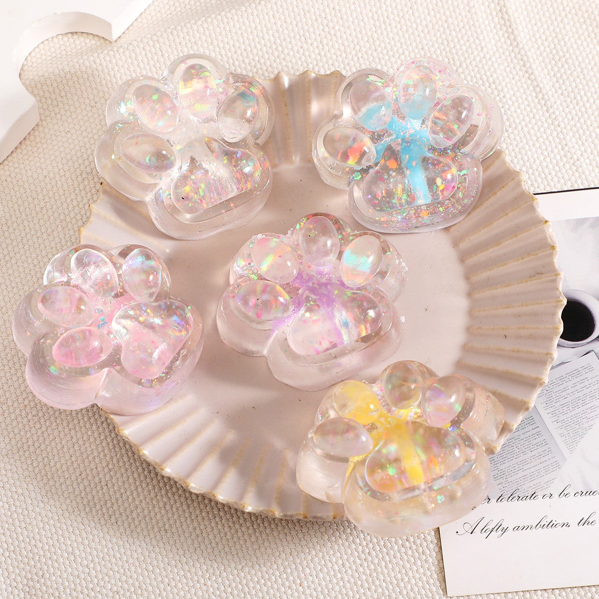 Jucarie Antistres Squishy, Cu Revenire Lenta, Squeeze Pinch Family, Din Tpr, 4-6 Ani, Model 2 Flori