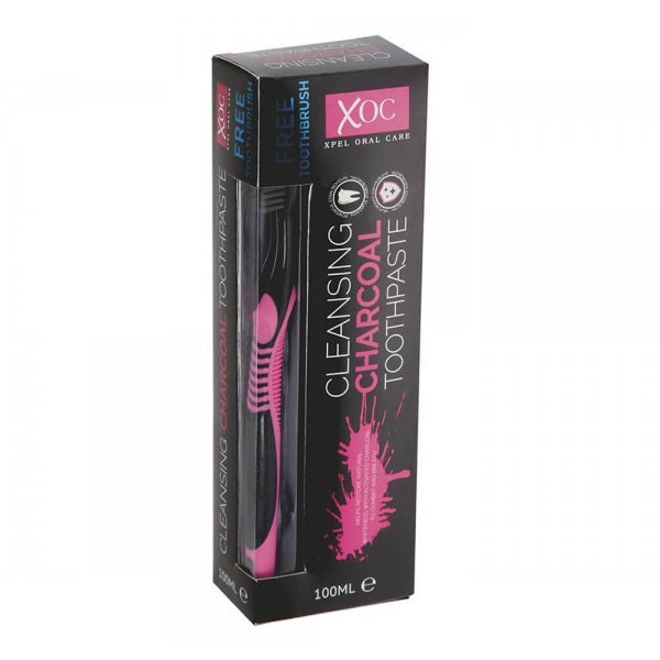 Pasta de dinți cu cărbune XOC 100ml + periuță – Albire eficientă